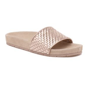 JSlides NAOMIE Rosegold Metallic Leather